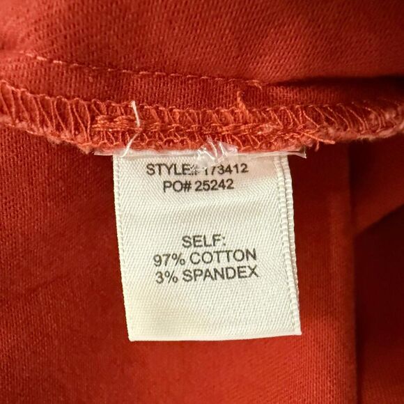 SKIES ARE BLUE Short Sleeve Button Front Jumpsuit Size 3X Rust Orange NEW - Picture 8 of 8